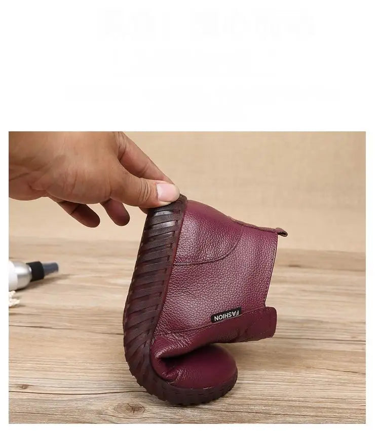 Bota de Couro Feminina Casual Conforts